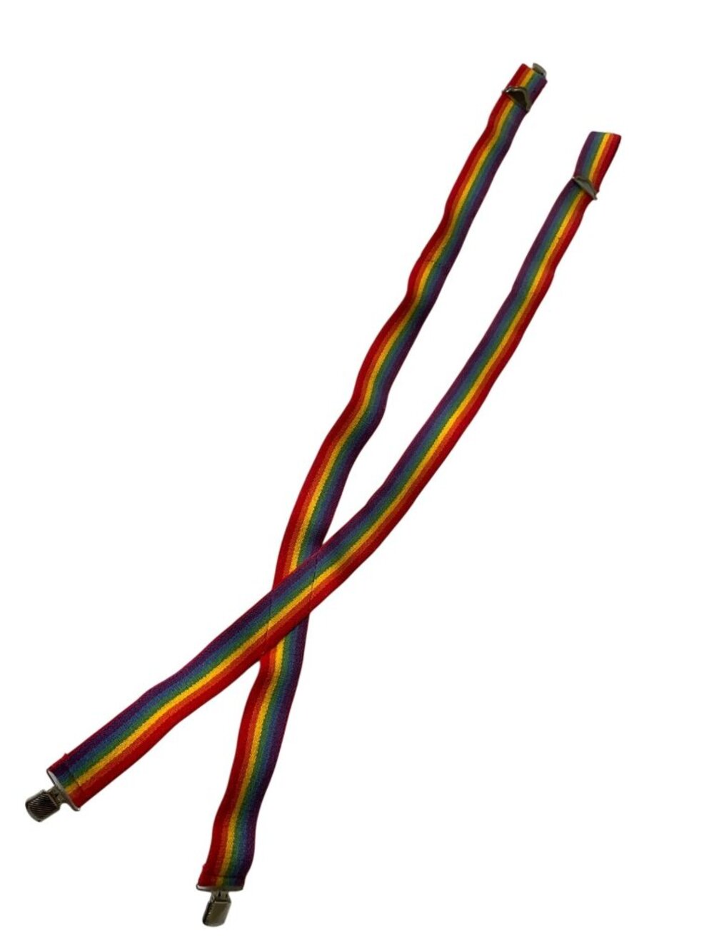 Pride Rainbow Adjustable Suspenders With Metal Clips For Adults Or Kids